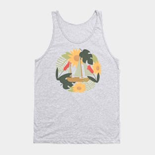 The sail behind a little flowers Tank Top